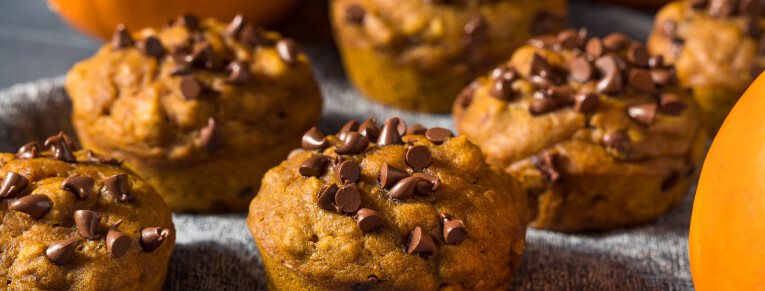 Pompoen muffins met chocolade