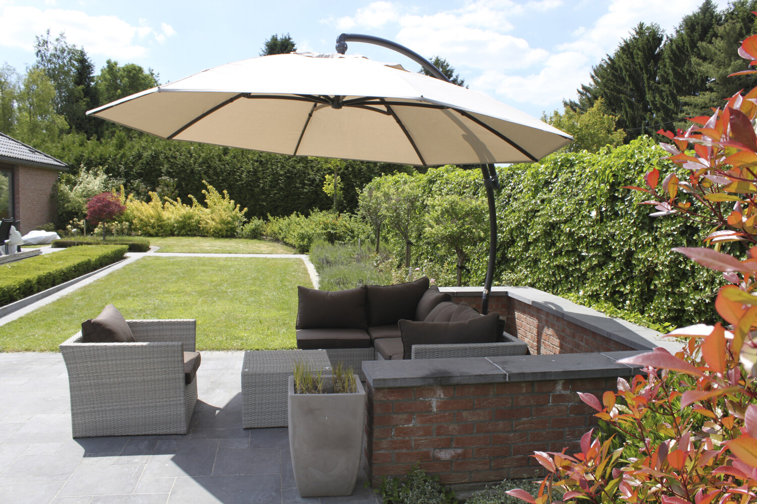Easy Sun parasol XL375 Olefin met voet - Easy Sun online shop - 0 - 1