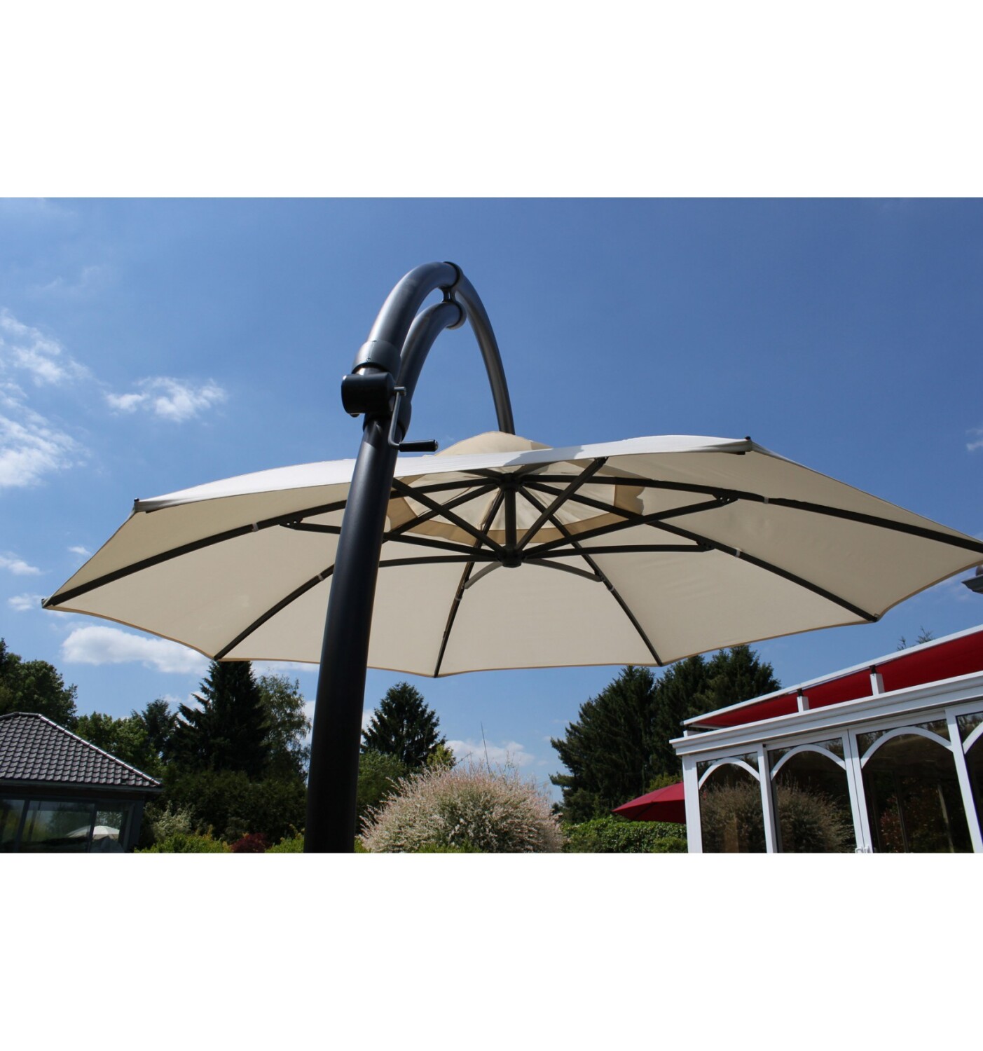Easy Sun parasol XL375 Olefin met voet - Easy Sun online shop - 0 - 1 - 2 - 3