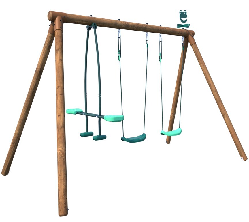Schommel Pacco in hout - Soulet speeltuigen kopen - 0 - 1 - 2 - 3 - 4