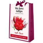 Mix tulpen 'We Love Tulips Red Love' - geschenktas (20 stuks)