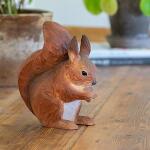 Rode eekhoorn in lindenhout - handgemaakt