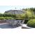  - Parasol XL375 Olefin + voet lichtgrijs