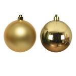 Kerstballen glas Ø 8 cm - licht goud (6 stuks)