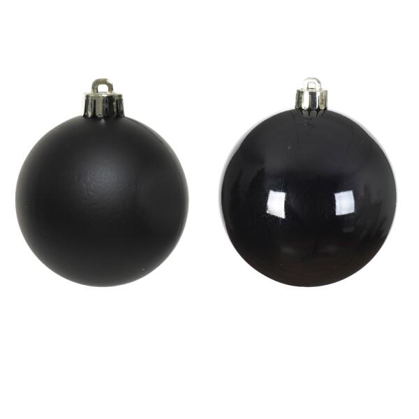Kerstballen glas Ø 6 cm zwart