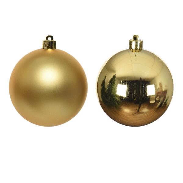 Kerstballen glas Ø 6 cm licht goud