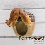 Eekhoorn Wandvoederschaal wand - 16 x 8 x 18 cm