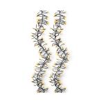 Kerstverlichting Cluster Twinkle 1512 LED klassiek warm - 14 m zwart
