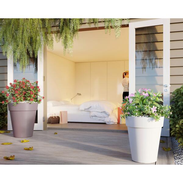 Bloempot Capri hoog 46 cm taupe