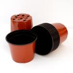 Bruine ronde potten - 11 cm (12 stuks)