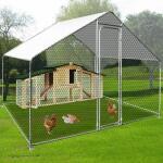 Buitenren voor kippen / volière met afdekzeil 6 m²