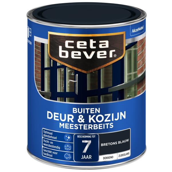  - Cetabever Meesterbeits Deur & Kozijn dekkend, bretonsblauw - 750 ml