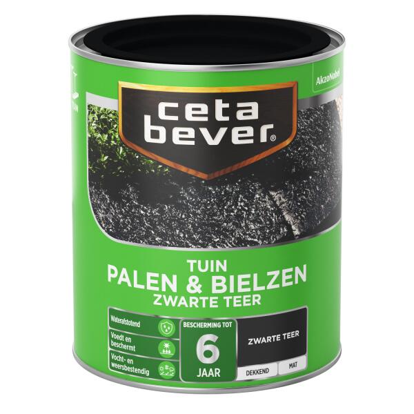 Cetabever Tuinbeits Palen & Bielzen zwarte teer, zwarte teer - 750 ml