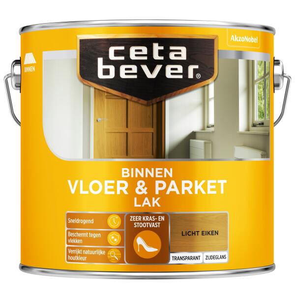  - Cetabever Vloer- & Parketlak transparant, licht eiken - 2,5 l