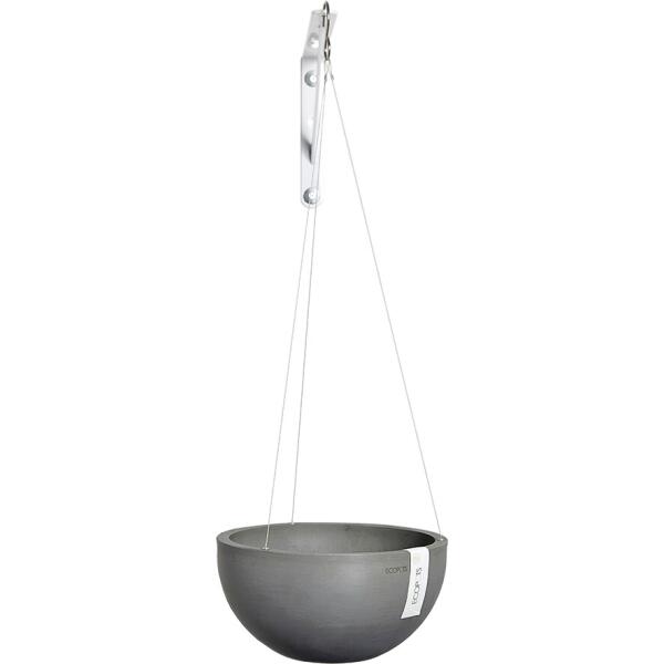  - ECOPOTS Hanging basket - grijs Ø 27 cm