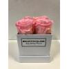 Flowerbox vierkant wit 10 x 10 cm - Roze
