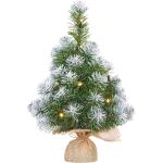 Kerstboom kunststof Norton frosted met verlichting - H45 x Ø20 cm