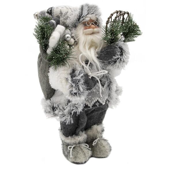 Kerstman staand grijs 30 cm