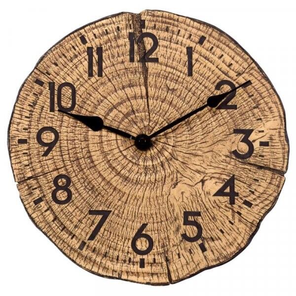 verzekering Keel tafel Klok met houtlook Tree Time - 30 cm - Webshop - Tuinadvies