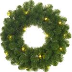 Norton kerstkrans groen met led verlichting - Ø 60 cm