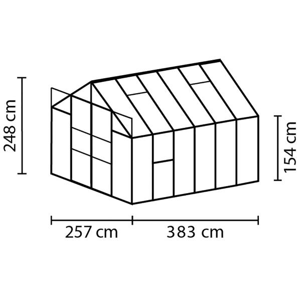 PROMO tuinkas Jupiter alu 9,90 m²