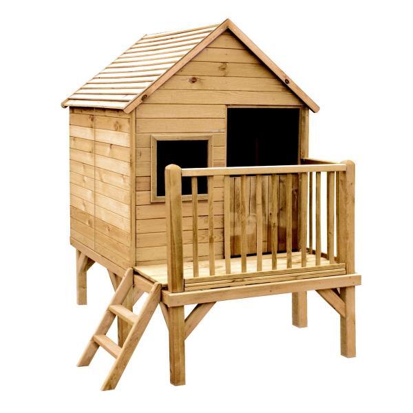Speelhuis in hout verhoogd - Webshop -