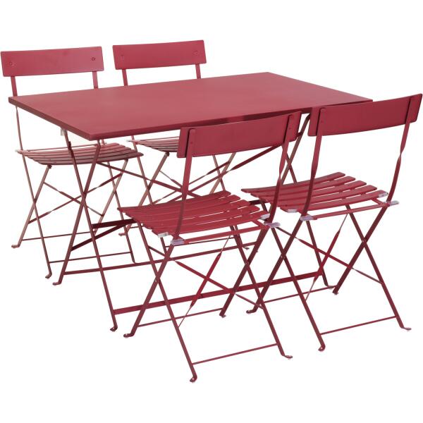 bloed Eigenlijk Verbaasd Tuinset bistro rood - tafel met 4 stoelen - Webshop - Tuinadvies