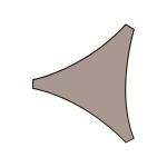 Zonnezeil driehoek 5 m × 5 m × 5 m - taupe
